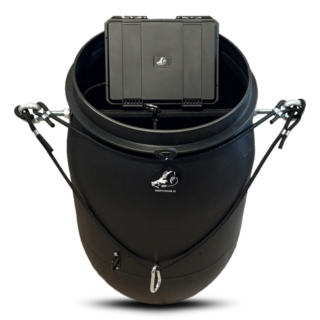 Mobilne nęcisko 60 l zdalnie sterowany paśnik